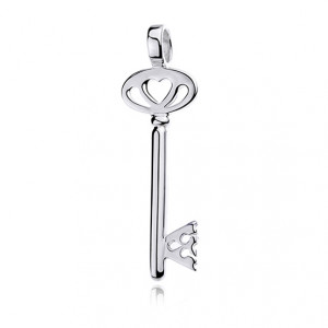Pandantiv argint Cheie cu inima DiAmanti KS0028-DIA (Argint 925‰ 2,9 g.)